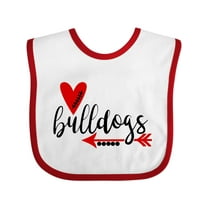 Inktastic Bulldogs with Heart and Arrow Boys or Girls Baby Bib
