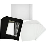 Studio 500 Pack of 25 Black Pre-Cut 16x20 Picture Mat for 11x14 Photo with White Core Bevel Cut Mattes Sets. Includes 25 Premium Acid Free Mats & 25 Backing Board & 25 Clear Bags (Black)