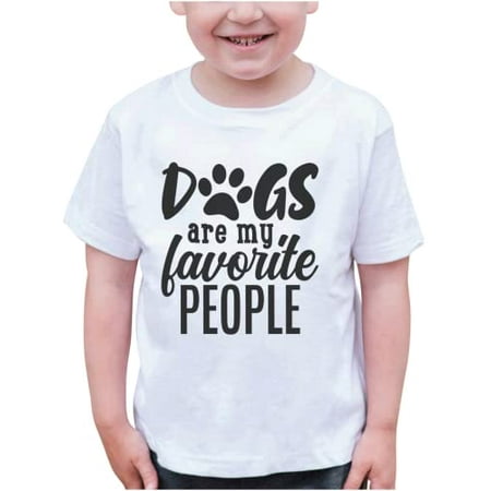 

7 ate 9 Apparel Kids Pet Lover Shirts - Dogs are My Favorite People White T-Shirt 3T