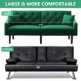thumbnail image 5 of Modstyle Velvet Futon Sofa Bed, 73" Convertible Sleeper Sofa with Pillows, Daybed, Indoor, 5 of 9