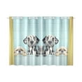 thumbnail image 1 of BSDHOME Cute Two Dogs And Cat In The Bath Window Curtain Home Decor Kitchen Curtain 26x39 inches (Two Pieces), 1 of 3