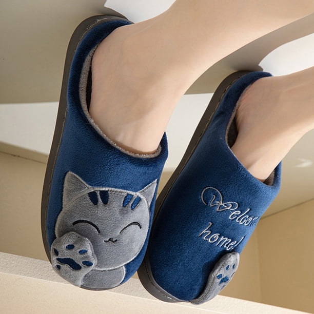 Zapatillas de piso para gatos para parejas, antideslizantes, de espuma viscoelástica, para interiores y exteriores Wdftyju Tenis De Mujer Tenis De Hombre