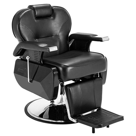 Sillón de barbería Nanofort robusto ajustable hasta 129 cm Negro