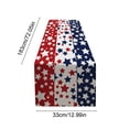 thumbnail image 3 of Linnome Independence Day Polyester Table Runner with Star Pattern for Holiday Party Decor 72x13in Multicolor, 3 of 6