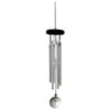 Woodstock Wind Chimes Signature Collection, Woodstock Crystal Meditation Chime, 16'' Silver Wind Chime CCMC