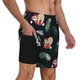 thumbnail image 3 of Picia Baby Sloths Sleeping pattern Mens Swim Trunks with Compression Liner Stretch Beach Shorts Quick Dry with Zipper Pockets No-Chafing Board Shorts-Small, 3 of 9