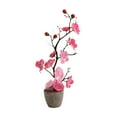 thumbnail image 3 of Flor artificial en maceta, planta artificial versátil, bonsái artificial con maceta Rosa, 3 of 9