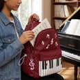 thumbnail image 4 of Piano Backpack for Teen Girls, Music Keyboard Printed School Bookbag with Laptop Slot, Lightweight Backpack for Campus Commute Travel (White), 4 of 5