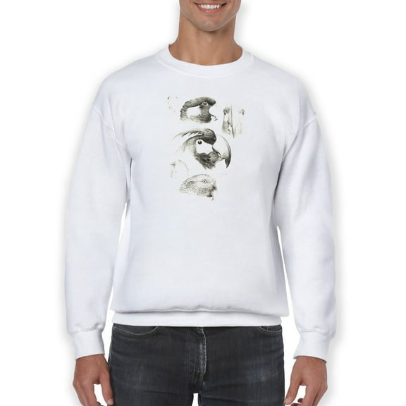 Waterbird Sketchbook Ii Sweatshirt Men -Vision Studio Designs, Male x-Large