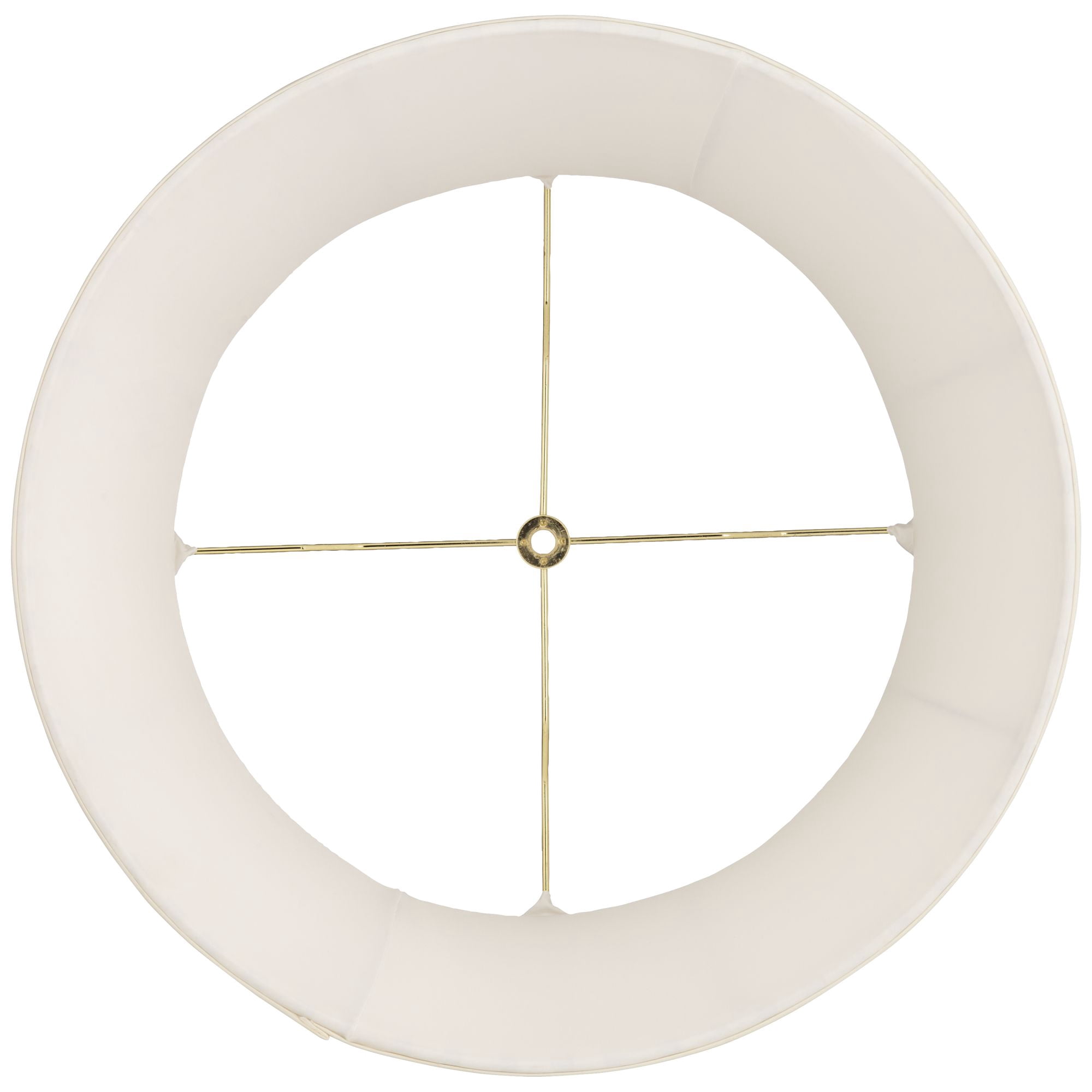 Springcrest Mapo 14" Top x 17" Bottom x 11" High x 11" Slant Lamp Shade Replacement Large Cream Drum Softback Washer Harp Finial