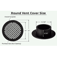 thumbnail image 3 of Achtek 10" Duct opening Solid Cast Aluminum Round Grille ( 12" Round Overall) | Powder Coated WHITE - With Holes For Wall / Ceiling, 3 of 9