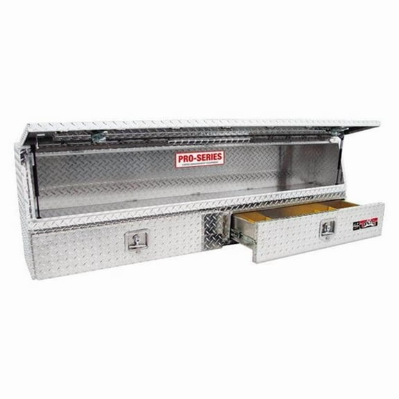 Westin 80-TBS200-88D-BD-BT Brute Contractor TopSider Tool Box; Textured Black; L 88 in. x W 13.5 in. x H 21 in.; w/Bottom Drawers;