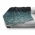thumbnail image 2 of Waves Soft Flannel Fleece Blanket, Sea Pattern Ocean Fluid Dynamics Body of Water Doodle Blue Ombre, Cozy Plush for Indoor and Outdoor Use, 60" x 80", Dark Petrol Blue and Sea Blue, by Ambesonne, 2 of 5