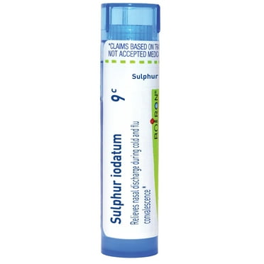 Boiron Sulphur Iodatum 9C Homeopathic Single Medicine For Cough, Cold & Flu 80 Pellet