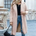 thumbnail image 4 of Women's Fuzzy Fleece Lapel Open Front Long Cardigan Coat Warm Winter Outwear Jackets for Women Womens Clothes, 4 of 7