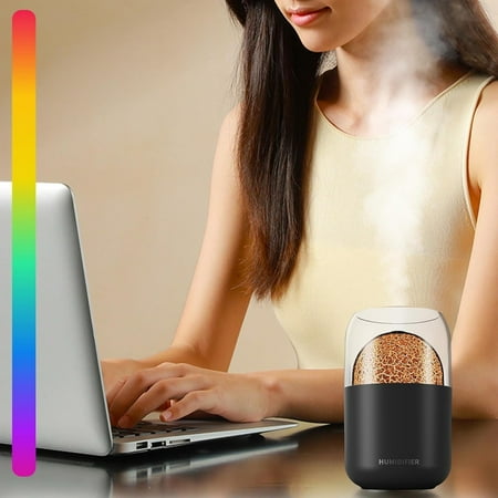

Humidifiers For Bedroom Silent Cool Mist Humidifier With LED Light Bedroom Aromatherapy Diffuser 300ml Multi Purpose Humidifier USB Desktop Humidifier Humidifier With Lights