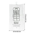 thumbnail image 3 of Hanging Vacuum Storage Bag - 26.38x43.31in Reusable Airtight Space Saver with Hook for Long Dresses Coats Down Jackets, Closet Organizer, 3 of 9