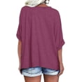 thumbnail image 2 of Sherrylily Women V Neck Oversized T Shirts Summer Short Sleeve Plus Size Casual Tops Tee, 2 of 6