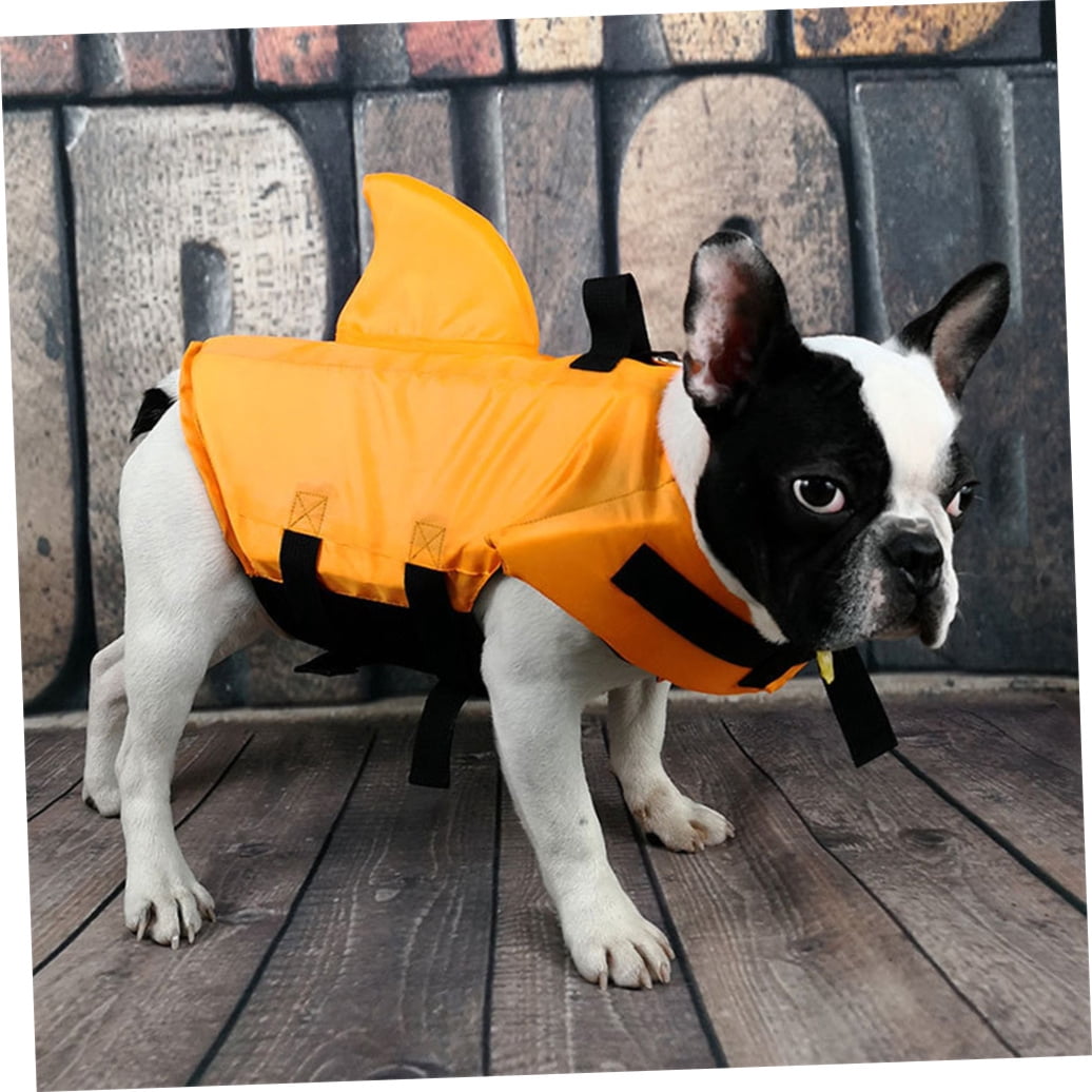FOMIYES Pet Inflatable Vest Pet Life Vest Orange Nylon Safety Protection 1Set