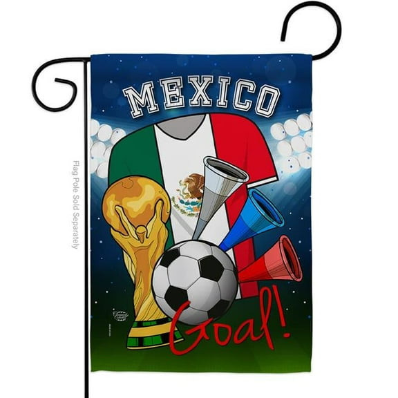 World Cup Mexico Soccer Sports 13 x 18.5 in. Double-Sided Decorative Vertical Garden Flags for House Decoration Banner Yard Gift