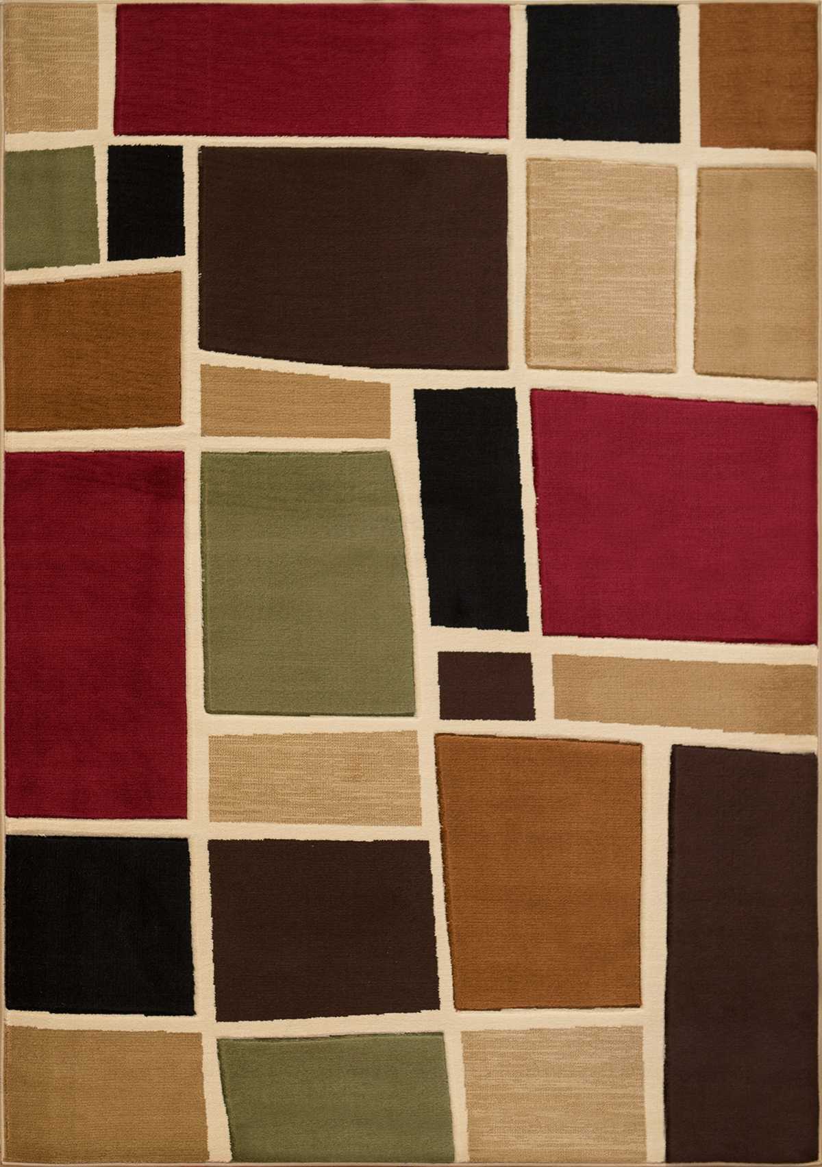 63" x 84" x 0.43" Multi Polypropylene Area Rug