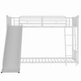 thumbnail image 7 of Jump Into Fun Bunk Beds Twin over Twin, Metal Bunk Bed with Slide, Low Bunk Bed with Ladder and Guardrails for Kids, Grils Boys, Bunk Bed for Bedroom, Dormitory, White, 7 of 7