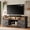 Dark Gray, variant on Farmhouse LED TV Stand for 65 Inch TV, Entertainment Center with Power Outlet, Media Console with Storage Cabinets and Shelves, Walnut