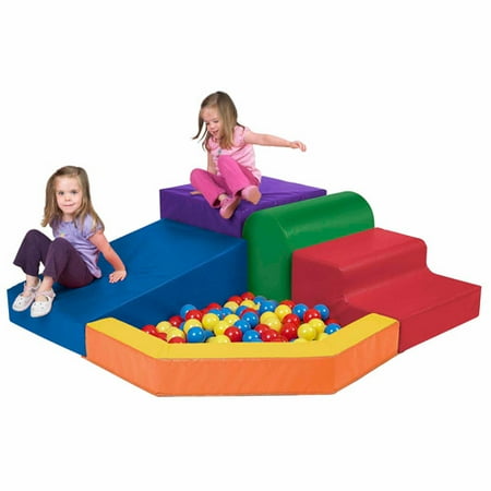 ECR4Kids SoftZone Primary Climber with Ball Pool - Walmart.com