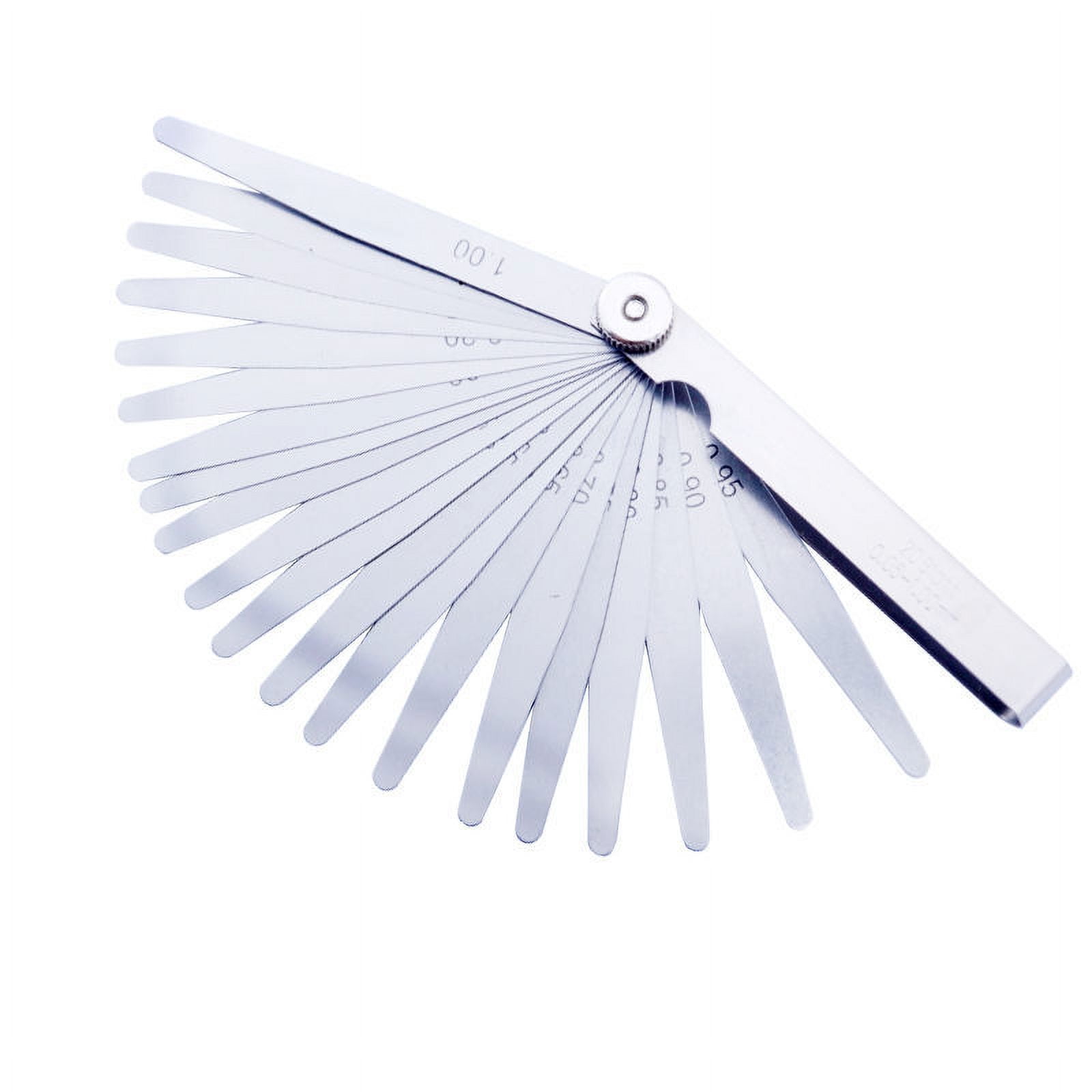 32/26/25/20 Blades Feeler Gauge Metric Gap Filler 0.02-1MM / 0.0008-0.040 INCH Gage Measurment Tool For Engine Valve Adjustment ,Easy to Use