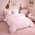 thumbnail image 2 of Erosebridal Pink White Cowgirl Horse Cactus Print Twin Bedding Sets, Western Theme Bedding Comforter Set for Girls, Pink Reversible 7 Pieces, 2 of 6
