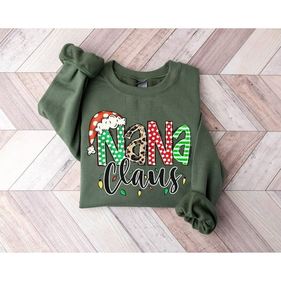 Nana Claus Gift Sweatshirt, Nana Christmas Sweatshirt, Nana Claus Sweatshirt, Nana Claus Christmas Sweater, Family Claus Sweatshirt