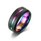 thumbnail image 1 of Vnox-Anillos de Carburo de Tungsteno básico de 8mm para hombre, joyería elegante, estilo de línea fina, bandas de boda, regalos de aniversario para él, 1 of 4