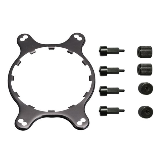 Soporte del ventilador del enfriador de la CPU Kit de soporte de montaje del soporte del ventilador del disipador de calor para Corsair Hydro H45 H55 H60 H75 Eigraketly EL4961-00B