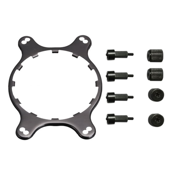 Soporte del ventilador del enfriador de la CPU Kit de soporte de montaje del soporte del ventilador del disipador de calor para Corsair Hydro H45 H55 H60 H75 Eigraketly EL4961-00B