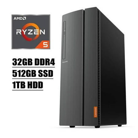 2020 Flagship Lenovo IdeaCentre 510A Premium Desktop Computer I AMD Quad-Core Ryzen 5 3400G I 32GB DDR4 512GB SSD 1TB HDD I USB 3.0 DVD HDMI WIFI Wired Keyboard and Mouse Win 10