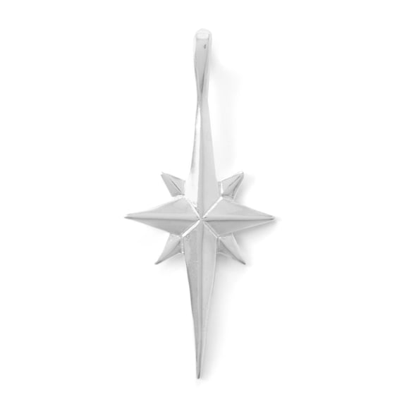 .925 Sterling Silver Bright Northern Star Charm