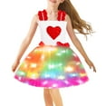 thumbnail image 2 of Otqutp 2-8 Years Kids Girls Valentine's Dress Little Girl Love Bow Dress Sequin Heart Dress Princess Dress Birthday Dress Toddler Girl Clothes(Red-1,3-4 Years), 2 of 6