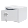 thumbnail image 6 of White Small Safe Box with Drop Slot, Safety Box for Money, Depository Safe with Drop Slot Mountable Cash Box with Lock for Home & Office Security, 6 of 21