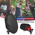thumbnail image 2 of Para Weber Q2000 Series Q200 Series Cubierta impermeable portátil Cubierta protectora para parrilla de barbacoa 600D 90 * 55 * 27 cm, adecuada para las cuatro estaciones, cubierta impermeable para horno portátil Rojo Verde MX-0133343FYD, 2 of 5