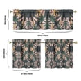 thumbnail image 6 of Kitchen Curtains 24 Inch Short - 3 Panel Set, Rod Pocket Window Curtain with Tropical Palm Tree Sunset Print, 100% Polyester for Boho Kitchen, Beach Room, Easy Wash, 6 of 6