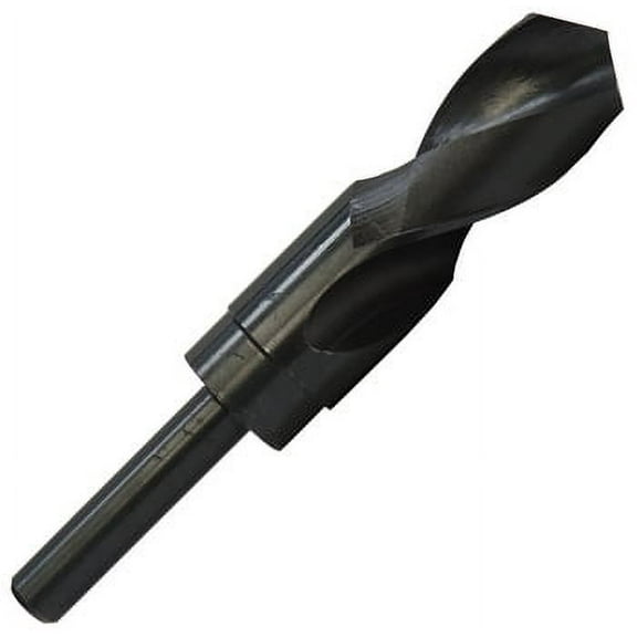 2 Pcs, 5/8" Hss Black Oxide Reduced Shank Drill Bit, 3/8" Shank, Qualtech, Dwdrsd3/8X5/8, Flute Length: 3"; Overall Length: 6"