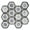 Pecham, variant on Hexaco Lavan White 3-in. Hexagon Glossy Natural Stone Mosaic Wall and Floor Tile