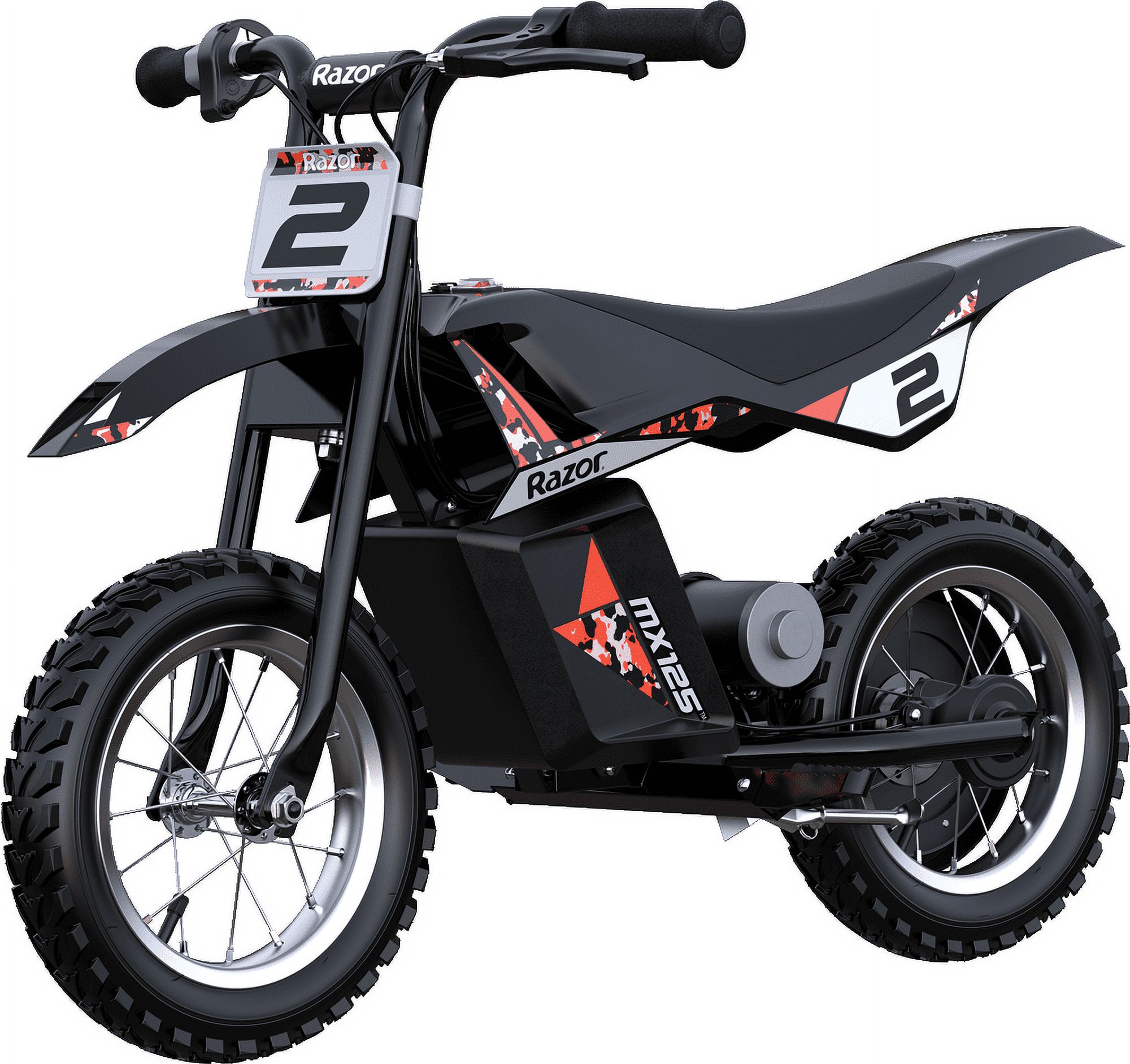 RAZOR DIRT ROCKET MX125 ELECTRIC-POWERED DIRT BIKE – BLACK WITH DECAL INCLUDED, FOR CHILD 5+