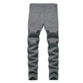 thumbnail image 2 of Defitshape Men's Ripped Jeans Destroyed Tapered Leg Skinny Demin Pants Stretch Distressed Dark Grey 28W x 30L, 2 of 5