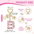 thumbnail image 2 of Llavero de Letra Inicial Lindo Uxcell para Mochila, Bolsa, Llaves de Coche, Letra B Rosa, 2 of 7