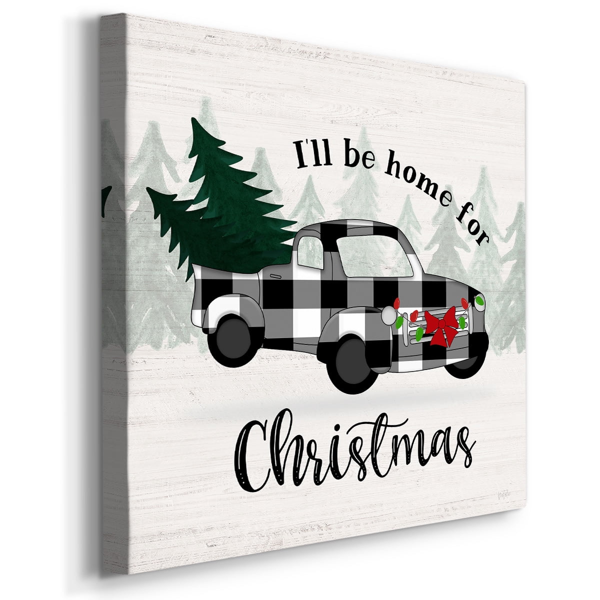 Christmas Truck I- Gallery Wrapped Canvas