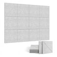 thumbnail image 1 of Paquete de 12 Paneles AcúSticos, Paneles Decorativos de InsonorizacióN de 12 X 12 Pulgadas, Paneles AcúSticos para y Techos, Color Gris Plateado, 1 of 7