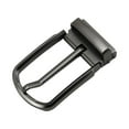 thumbnail image 3 of Milageto Reversible Belt Buckle Alloy Rectangle Pin Buckle for Fathers Day Dress Belt gray and black, 3 of 8