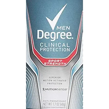 DEGREE Men Clinical Protection Sport Strength Antiperspirant & Deodorant, 1.7 Ounce, Pack of 3 (Packaging may vary)