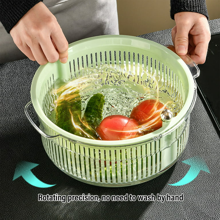 Salad Spinner Lettuce Vegetables Washer Kitchen Tools Dryer Drainer Crisper  Strainer Lettuce Drainer Gadget for Washing Drying